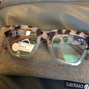 Tortoise Shell Square Glasses with Blue Light Filter